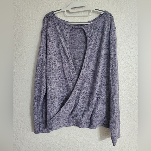 Champion C9 Purple/Charcoal Marbled Long Sleeve Athletic Top Women's Size XXL - Picture 2 of 10
